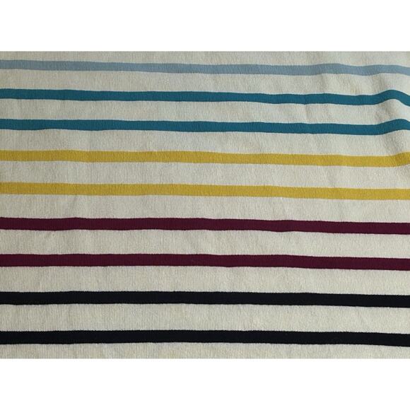 Talbots Shirt Womens Sz SP White Blue Yellow Striped Cotton Long Sleeve T Shirt - Picture 5 of 9